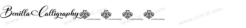 Benilla Calligraphy字体转换